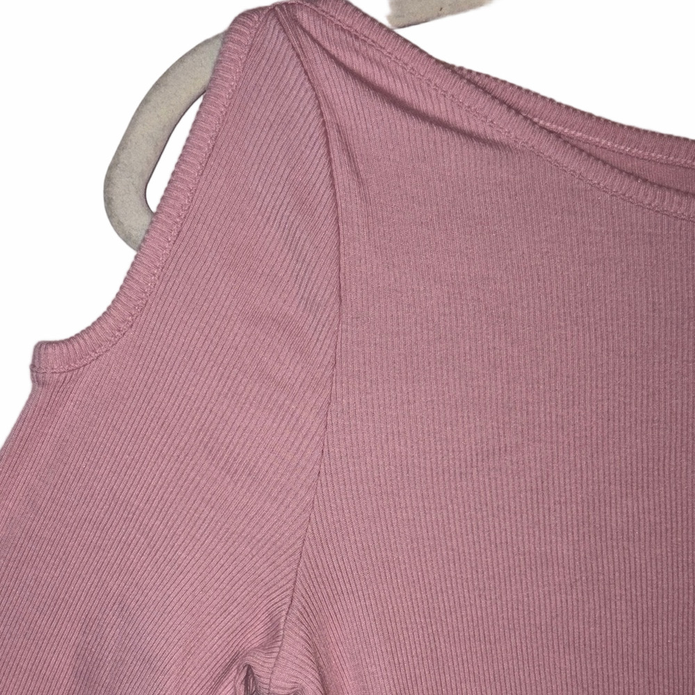 Anthropologie Blush Long Sleeve Cold Shoulder Top | EUC | Sz M - Picture 4 of 5